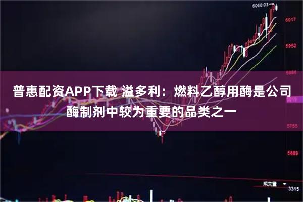 普惠配资APP下载 溢多利：燃料乙醇用酶是公司酶制剂中较为重要的品类之一